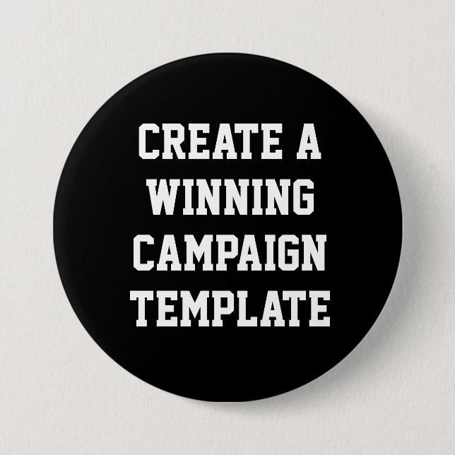 Custom Personalized Create Campaign Template Butto Button (Front)