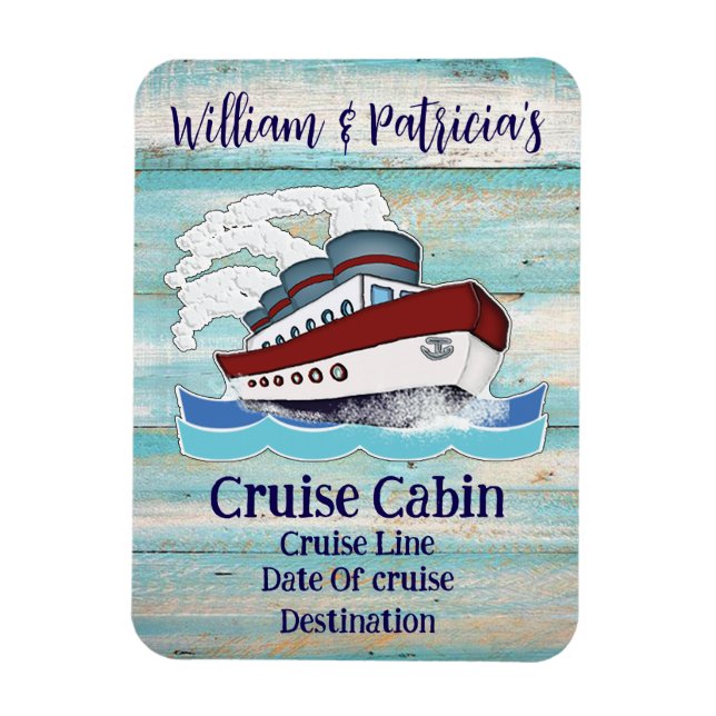 Custom Personalized Cruise Cabin Stateroom Door Magnet (Vertical)