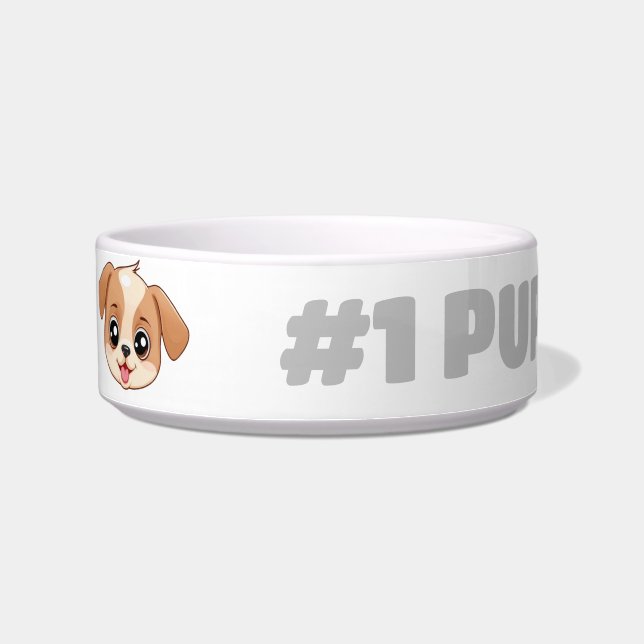 Custom Personalized Cute Pet Dog Bowl Gift Idea (Left)