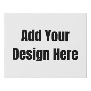 Custom Personalized Design Add Photo or Text Faux Canvas Print