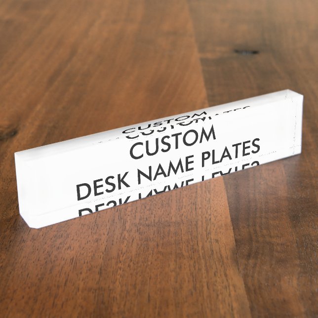 Custom Personalized Desk Name Plate Blank Template (Side)