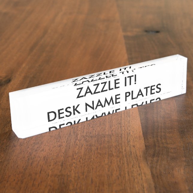 Custom Personalized Desk Name Plate Blank Template (Side)