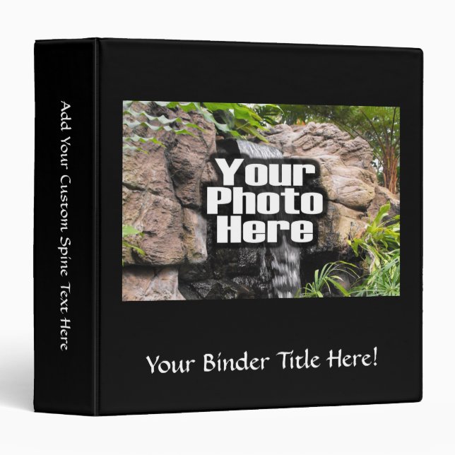 Custom Personalized Digital Photo Add Your Picture Binder (Front/Spine)
