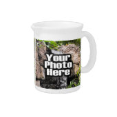 Custom Personalized Digital Photo Add Your Picture Drink Pitcher (Right)