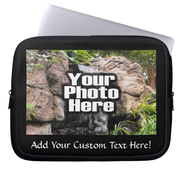 Custom Personalized Digital Photo Add Your Picture Laptop Sleeve (Front)