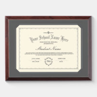 Custom Personalized Diploma Traditional Charcoal