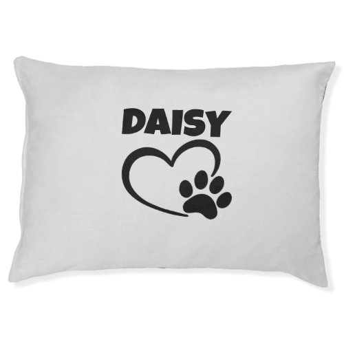 Custom Personalized Dog Bed Heart  Paw Design  Pet Bed