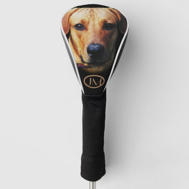 Custom Personalized Dog Face Golf Club Cover (Front)