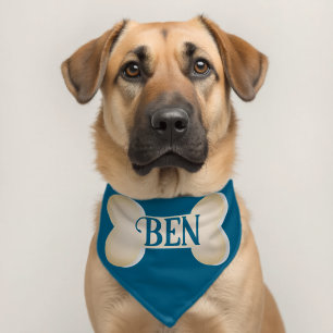 Custom Personalized Dog Name Pet Bandana Collar