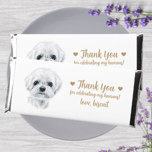 Custom Personalized Dog Wedding Hershey Bar Favors