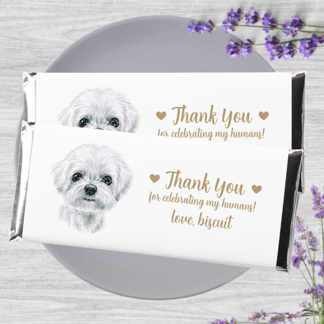 Custom Personalized Dog Wedding  Hershey Bar Favors (Creator Uploaded)
