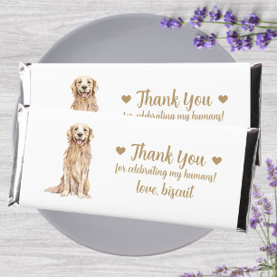 Custom Personalized Dog Wedding Hershey Bar Favors