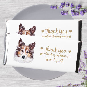 Custom Personalized Dog Wedding Hershey Bar Favors