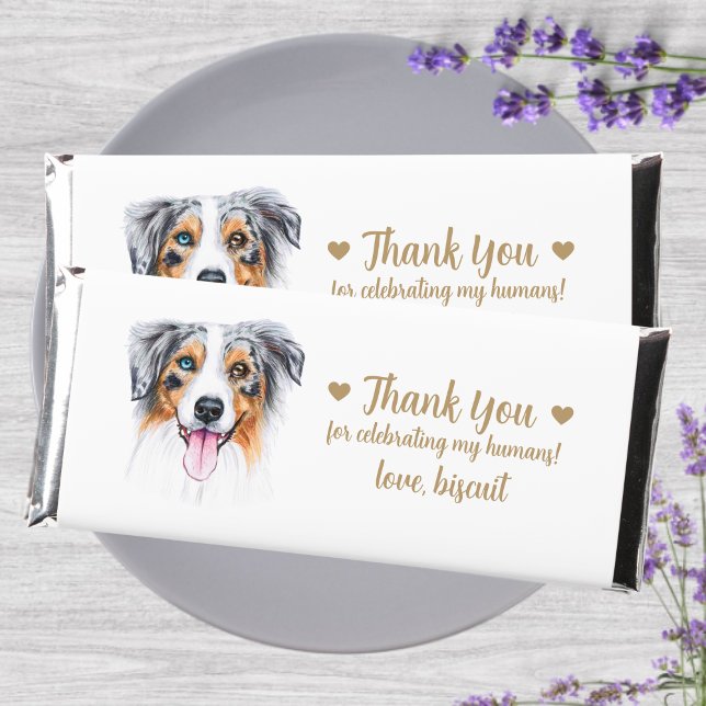 Custom Personalized Dog Wedding  Hershey Bar Favors (Creator Uploaded)