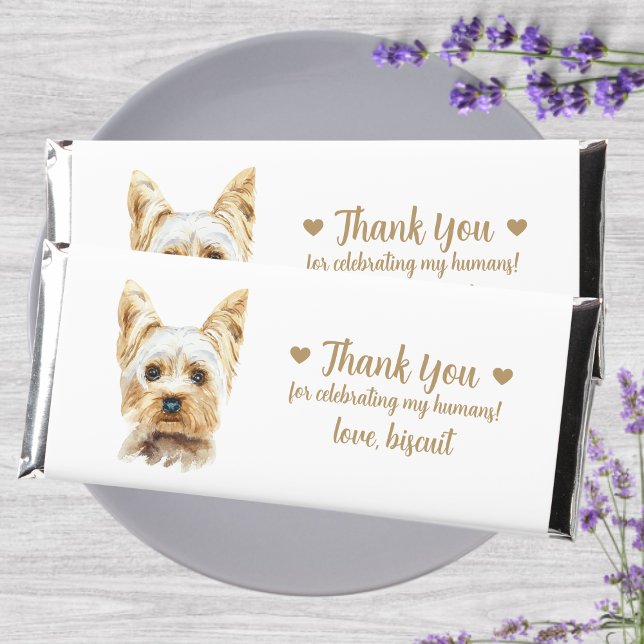 Custom Personalized Dog Wedding  Hershey Bar Favors (Creator Uploaded)