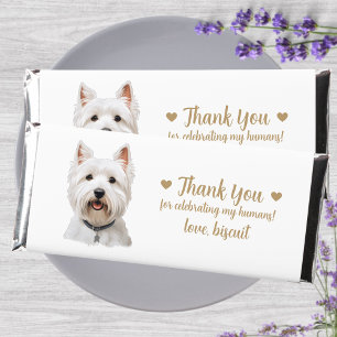 Custom Personalized Dog Wedding Hershey Bar Favors