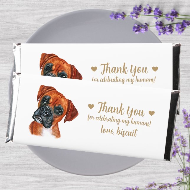 Custom Personalized Dog Wedding  Hershey Bar Favors (Creator Uploaded)