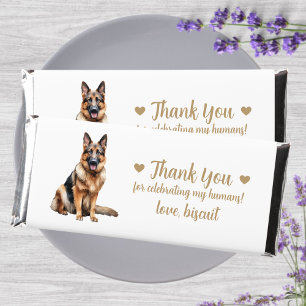 Custom Personalized Dog Wedding Hershey Bar Favors