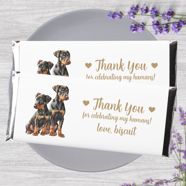 Custom Personalized Dog Wedding  Hershey Bar Favors (Creator Uploaded)