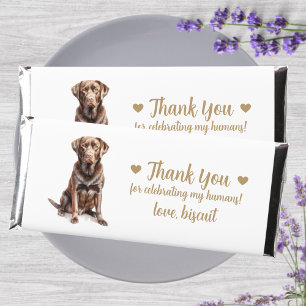 Custom Personalized Dog Wedding Hershey Bar Favors
