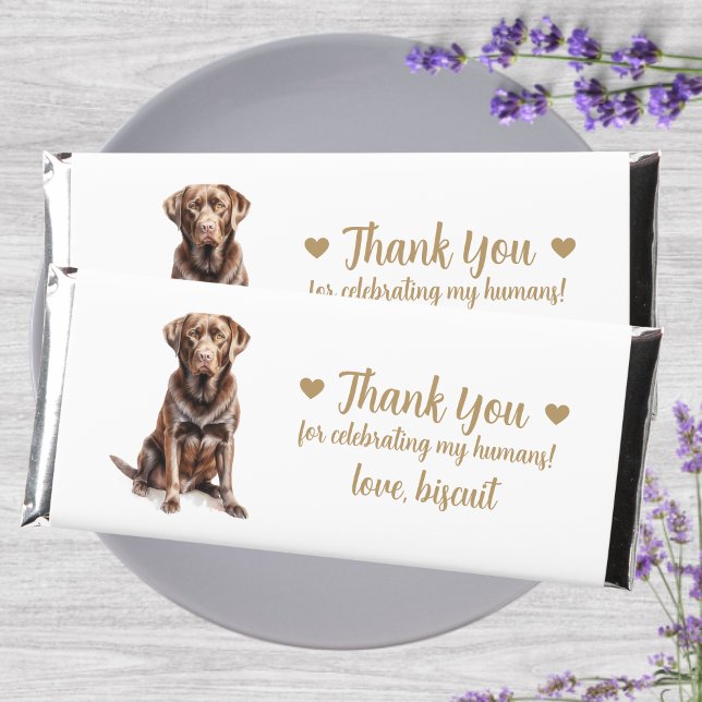 Custom Personalized Dog Wedding  Hershey Bar Favors (Creator Uploaded)