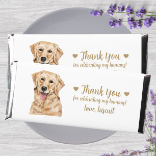 Custom Personalized Dog Wedding Hershey Bar Favors