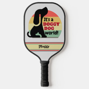 Custom Personalized Doggy Dog  Pickleball Paddle