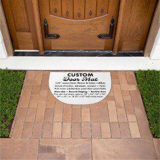 Custom Personalized Doormat Half Moon Bottom Curve