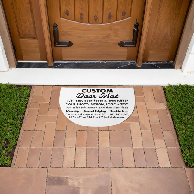 Custom Personalized Doormat Half Moon Bottom Curve (Outdoor)