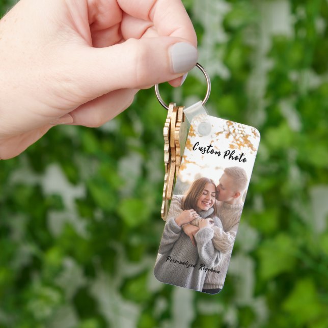 Custom Personalized Double Sided Photo keychain (Hand)