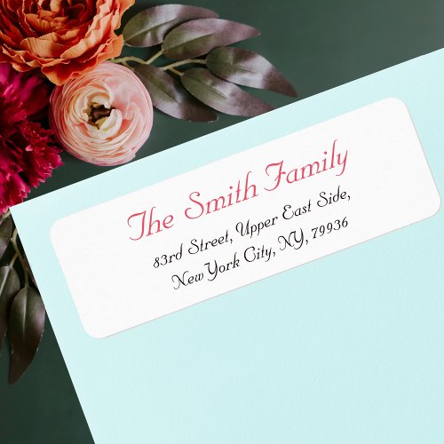 Custom Personalized Elegant Modern Return Address Label