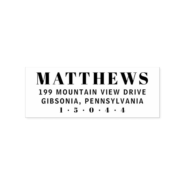 Custom Personalized Elegant Wedding Return Address Rubber Stamp (Imprint)