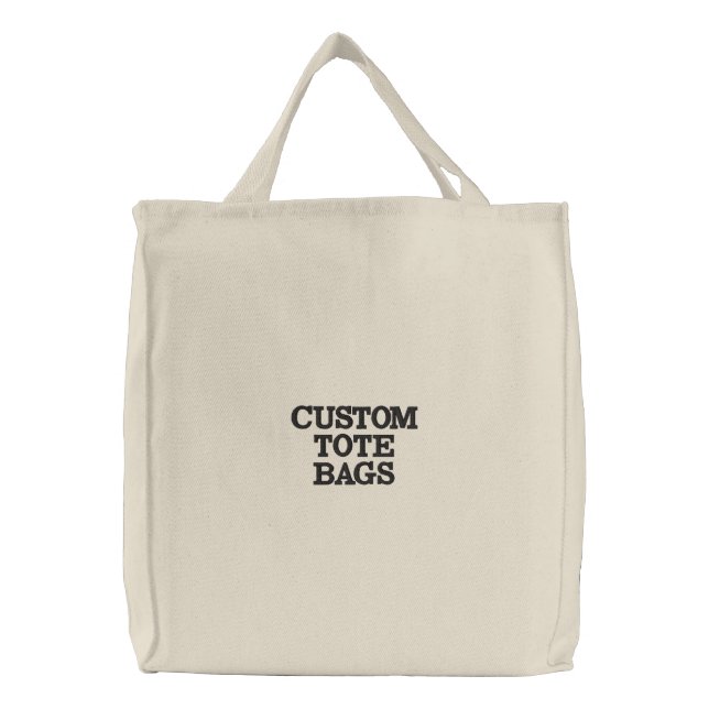 Custom Personalized Embroidered Tote Bag Template (Front)