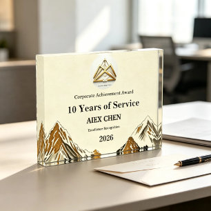 Custom Personalized Employee Service Award Plaque