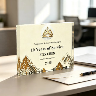Custom Personalized Employee Service Award Plaque