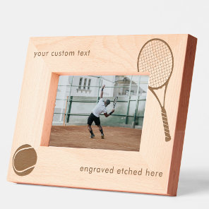 Custom Personalized Engraved Picture Frame Tennis