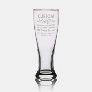 Custom Personalized Engraved Pilsner Pint Glass
