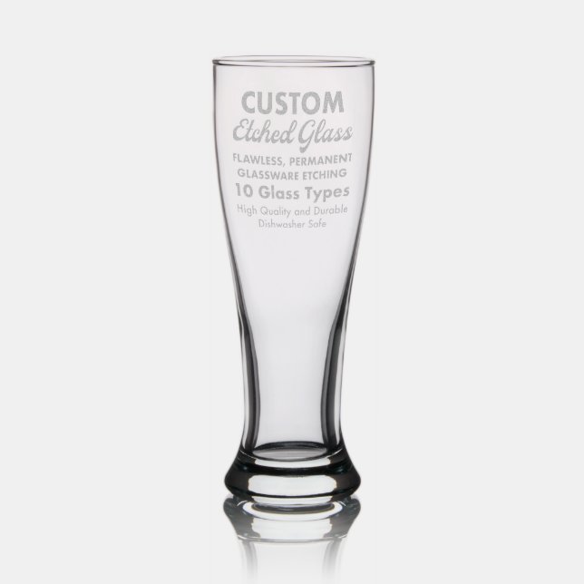 Custom Personalized Engraved Pilsner Pint Glass (Glassware)