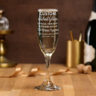 Custom Personalized Etched Champagne Glass Flute