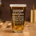Custom Personalized Etched Pint Glass 16oz.