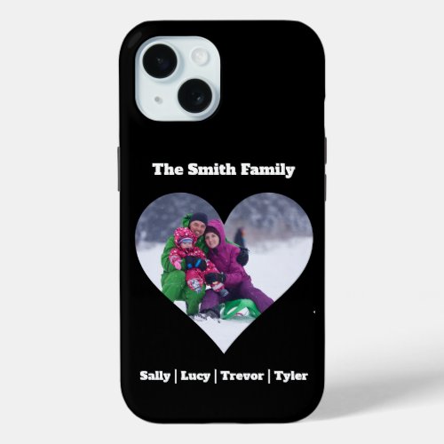 Custom Personalized Family Heart iPhone Case