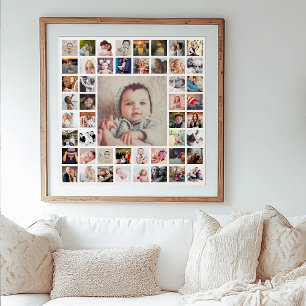 Custom Personalized Family Memories Photo Collage Print