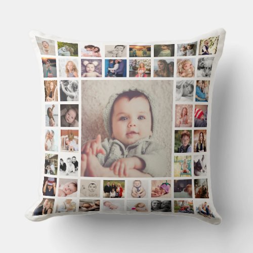 Custom Personalized Family Memories Photo Collage Throw Pillow - Create your own personalized family memories photo collage throw pillow with your custom images. Makes a great unique gift for family and friends.