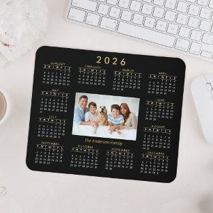 Custom Personalized Family Photo 2024 Calendar Mouse Pad