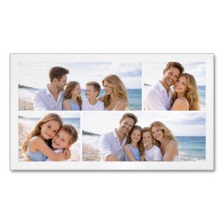 Custom Personalized Family Photo Business Card Magnet