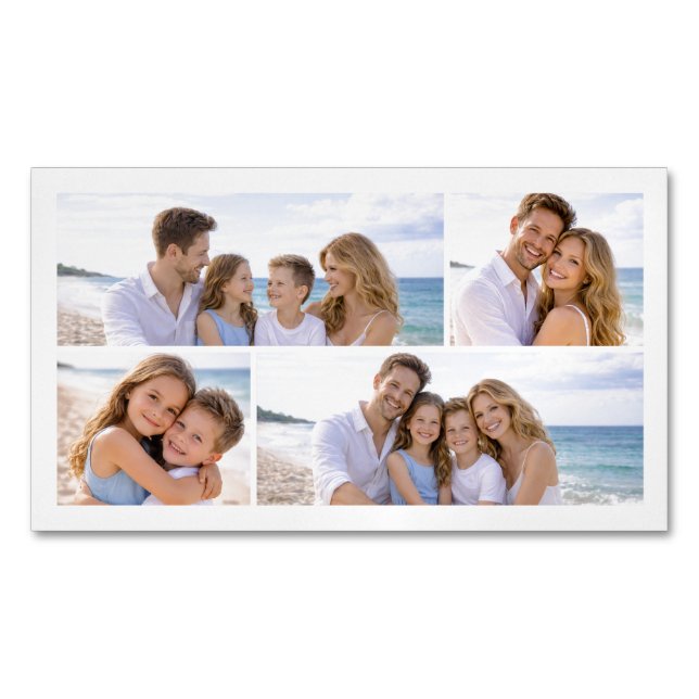 Custom Personalized Family Photo Business Card Magnet (Front)