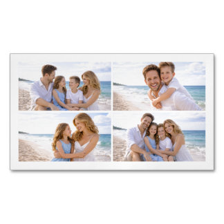 Custom Personalized Family Photo Business Card Magnet