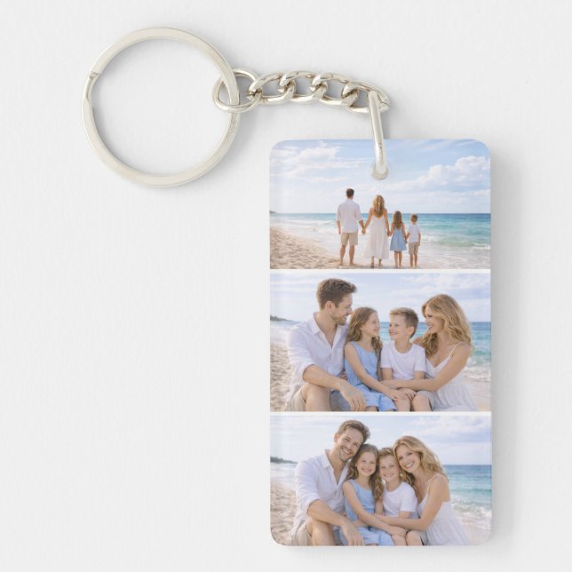 Custom Personalized Family Photo Keychain (Front)