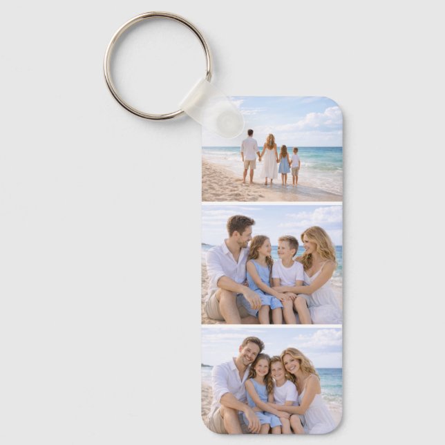 Custom Personalized Family Photo Keychain (Front)