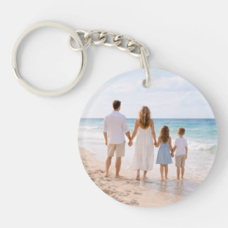 Custom Personalized Family Photo Keychain